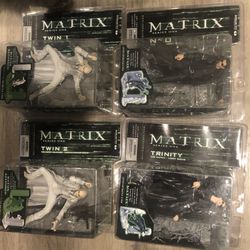 The Matrix Neo, Trinity, The Twins Collectibles-original packaging