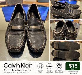 Calvin Klein Men's Leather Loafers Size 11