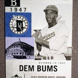 2001 Upper Deck Jackie Robinson Brooklyn Dodgers 1947 #15 Baseball Card Vintage Collectible MLB Sports