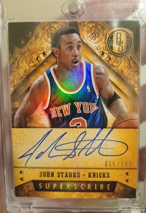2013-14 Panini Gold Superscrible John Starks Auto /299 New York Knicks Basketball Cards