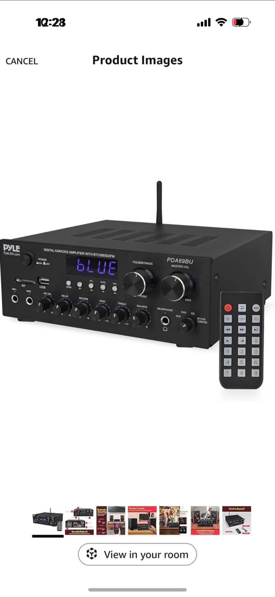 Stereo Amplifier Audio Receiver with Remote Control - Bluetooth Streaming, MP3/USB/SD/FM Radio, 2.0