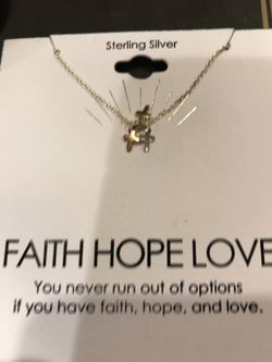 Sterling silver 3 different tones crosses