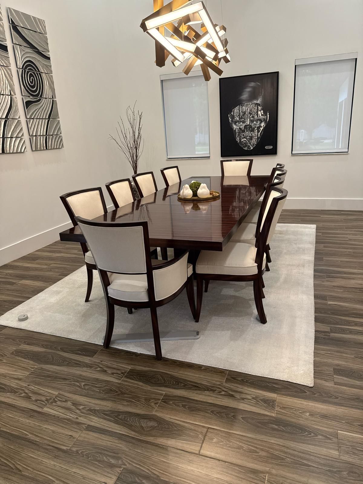 Dining table with 10 Chairs