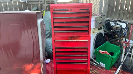 Toolbox US GENERAL Series 3 , stock on , 15 drawers , Red