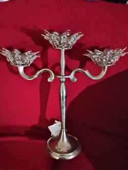 Candelabra Vintage - Antique-style 3-arm Metal Candelabra
