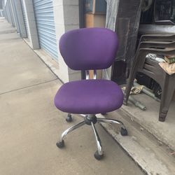 Adjustable Purple Office Desk Chair On Wheels