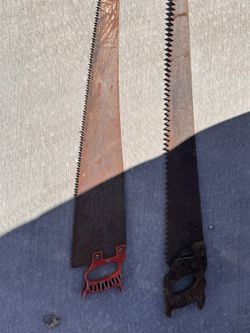 TWO VINTAGE One Man Crosscut Saw 