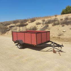 Single Axle Utility Trailer with High Sides // Traila remolque $600 obo