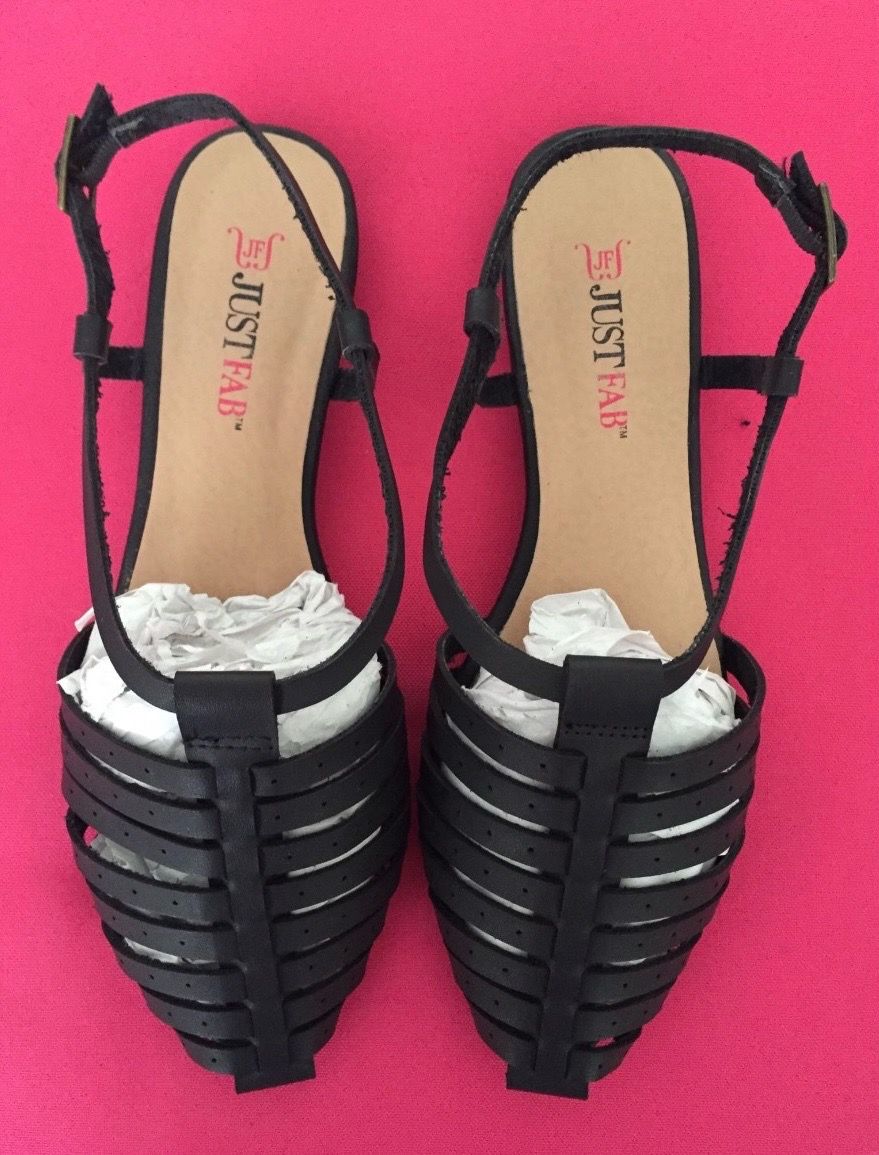 Black slingback flats
