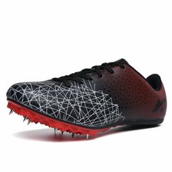 Features Bid History Track Spike Shoe For Boys Kids Professional Field And Track Shoes Breathable Running High Jump Racing Shoes Black