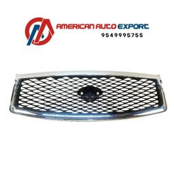 FOR 2014 2015 2016 2017 INFINITI Q50 FRONT BUMPER UPPER GRILLE W/O EMBLEM CHROME
