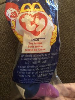 Inch McDonald’s beanie baby
