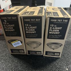 13” 2 Light Flush Mount