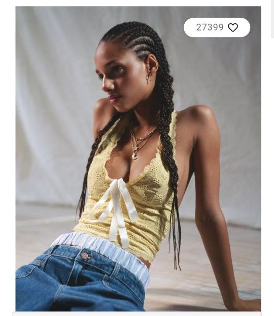 New Urban Outfitters Kimchi Blue Scooped Halter Top Size XL 