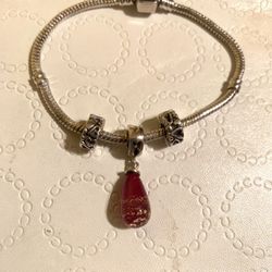 925 Silver Charm Bracelet All Silver 