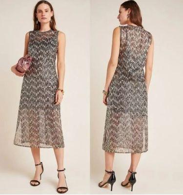 PENDING Corey Lynn Calter sequined swing maxi dress medium