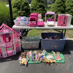 Barbie Collection - Dream House, Barbies, Cars, and LOTS of Accessories!