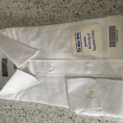 Egyptian Cotten White Dress Shirt 16.5 X 33