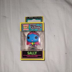 Sally Blacklight Funko Pop Keychain