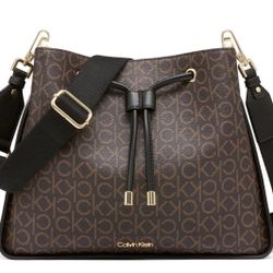 Calvin Klein Fay Drawstring Adjustable Hobo