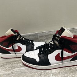 Nike Jordan 1 Mid (Men's Size 15) Gym Red Black White