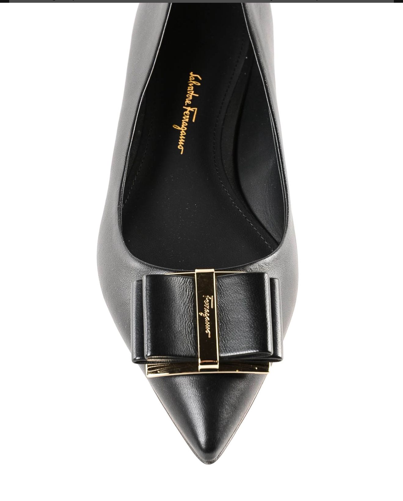 Ferragamo Zeri leather pointy toe flats