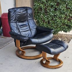 Ekornes Stressless Recliner And Ottoman 