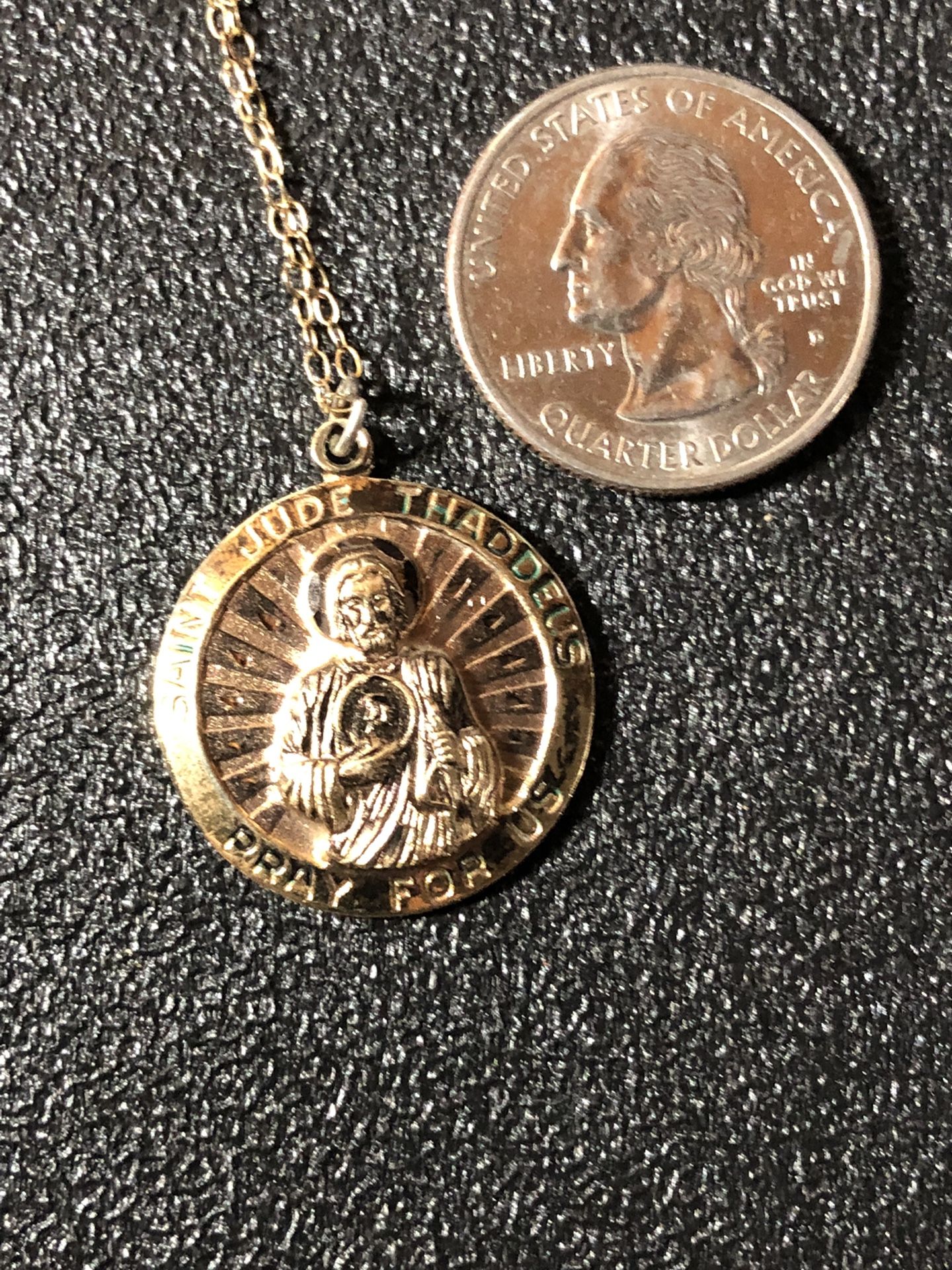 Very Old Gold Filled Religious Medal