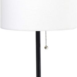 LT2024-BAW Black Stick Table Desk With Charging Outlet