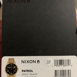 Nixon Patrol Gold/black Watch