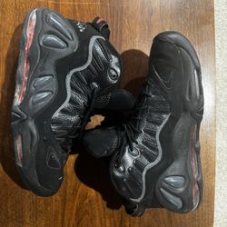 Nike Air Uptempo 97 Black/Red – Size 11.5 – Used (No Box)