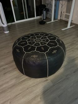 Leather Pouf: Custom Made MASSIVE Moroccan Coffee Table/seat