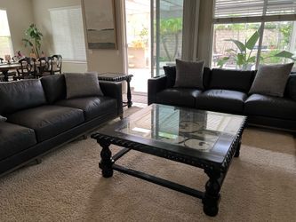Wood and Glass Coffee Table