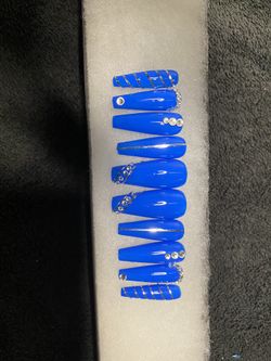 Ocean blue custom nail set