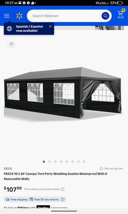 10x30 party tent black in color