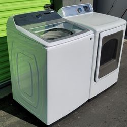 New 2022 Samsung Top Loading Washer And Used Samsung Gas Dryer Set 