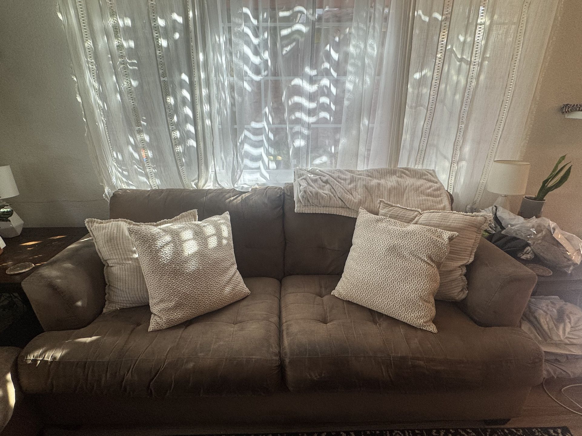 Set Of 2 Tan Couches
