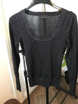 Black and silver speckled sweater