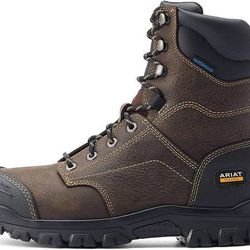 NEW SZ 10.5 ARIAT Men WATERPROOF Work Boots Treadfast 8" Western Soft Toe