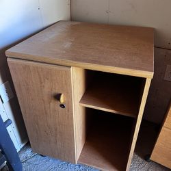 Small Wood Office Cabinet / Printer Stand with Storage 