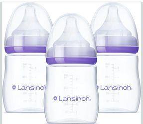 Lansinoh 5 oz baby bottles 3 pack