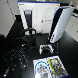 Ps5 with Astro A50 wireless headset plus accessories 