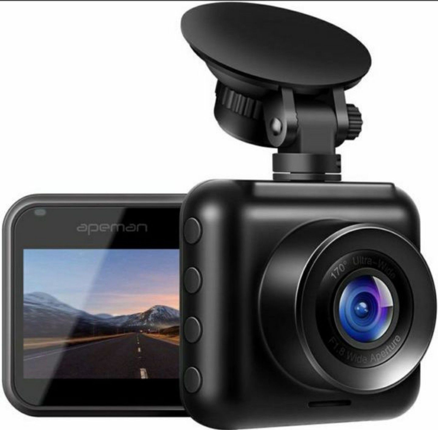 APEMAN Dash Cam 1080P Full HD Mini Car Driving Recorder 170° Wide Angle