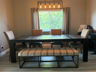 Modern 96” Dining Table Set - Seats 8