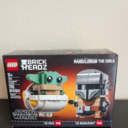 lego star wars brick headz mandalorian baby yoda 75317  Brand New
