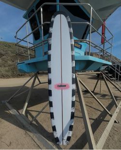 Yamann longboard single fin 2+1 noserider 9’ anti shark pattern