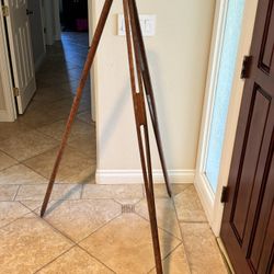 Antique Wood Tripod Surveyor Or Photographer Rustic 3 Legged Shipping Available!