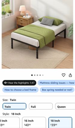 18 Inch Twin Bed Frame