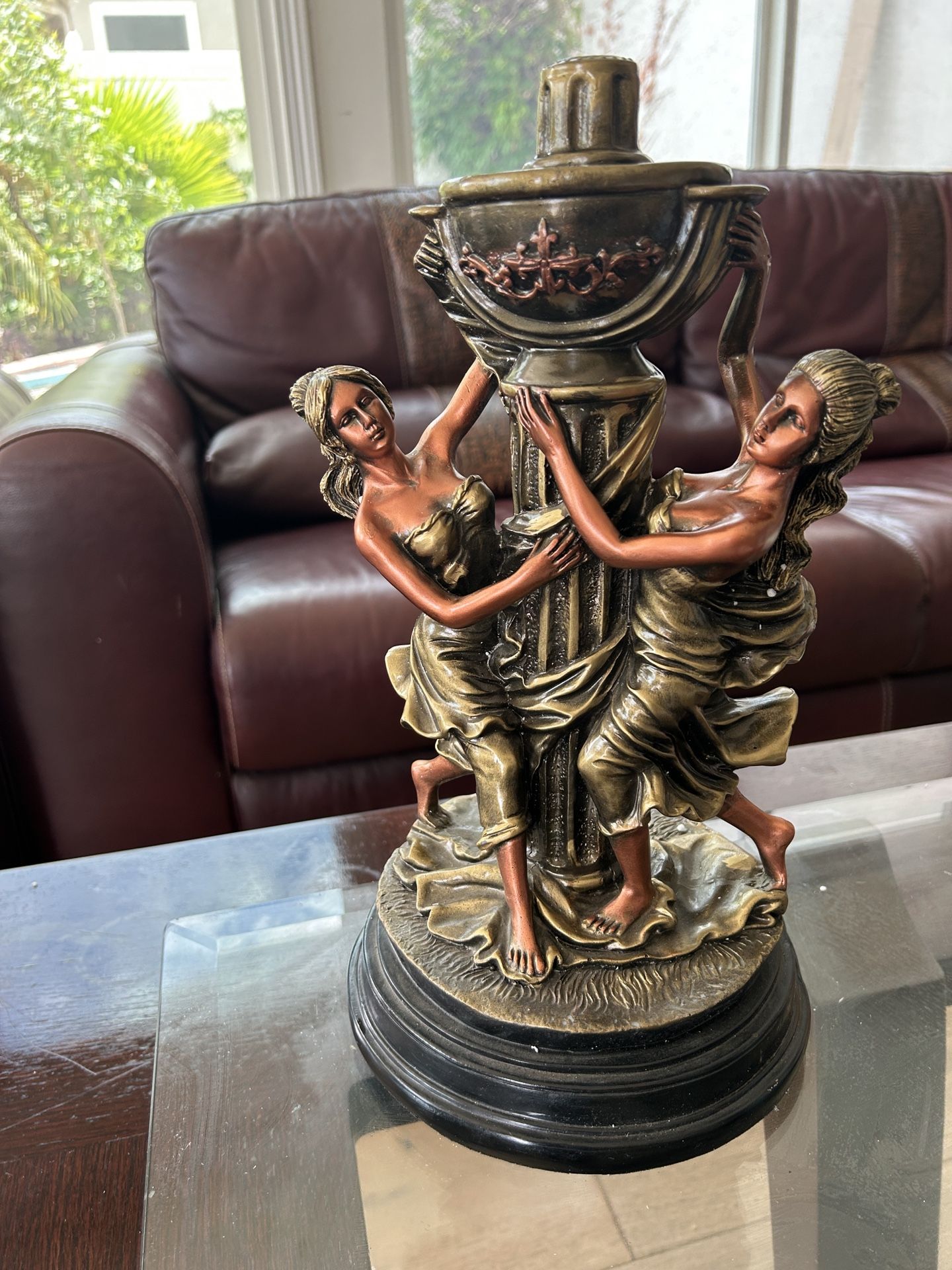 Decorated ladies statue