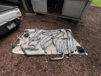 Harley Chrome Exhaust Pipes and Mufflers Lot